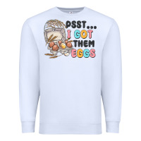 White psst i got them eggs Premium Sweatshirt - MaliasSmallBusiness