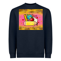 Navy back to school custom name Heavyweight Sweatshirt - Zillion Design Studio
