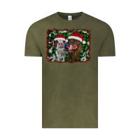 Vintage Olive christmas heifers Vintage Tee - RanaPortraitStore