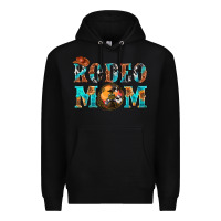 Black Western Rodeo Mom Premium Hoodie - BundleAndBundleShop