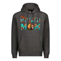 Charcoal Heather Western Rodeo Mom Premium Hoodie - BundleAndBundleShop
