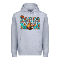 Heather Grey Western Rodeo Mom Premium Hoodie - BundleAndBundleShop