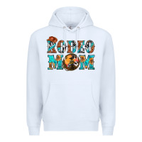 White Western Rodeo Mom Premium Hoodie - BundleAndBundleShop