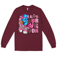Burgundy i am a survivor Long Sleeve Tee - AdoDesignShop