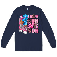 Navy i am a survivor Long Sleeve Tee - AdoDesignShop