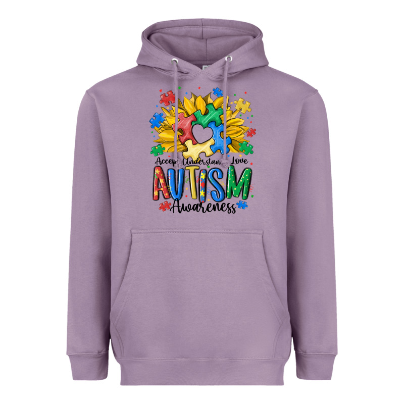 Accept Understand Love Awareness Heavyweight Hoodie by MaliasSmallBusiness | Teevron