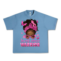 Pebble Blue afro messy bun breast cancer warrior Urban Heavy Tee - texasbilliewilder