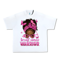 White afro messy bun breast cancer warrior Urban Heavy Tee - texasbilliewilder