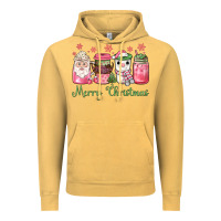 Vintage Mustard pink  merry christmas coffee Vintage Hoodie - JahusDesignShop
