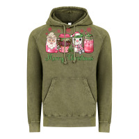 Vintage Olive pink  merry christmas coffee Vintage Hoodie - JahusDesignShop