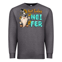 Charcoal Heather not today heifer cow gnome Premium Sweatshirt - MaliasSmallBusiness