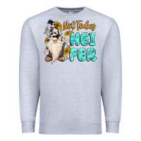 Heather Grey not today heifer cow gnome Premium Sweatshirt - MaliasSmallBusiness
