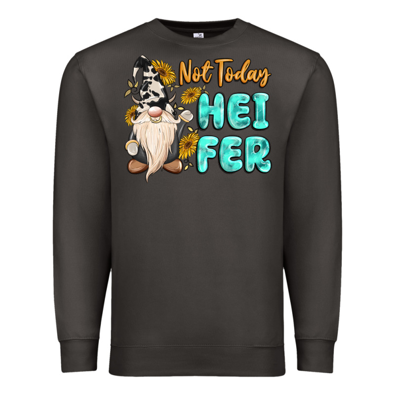 Not Today Heifer Cow Gnome Premium Sweatshirt by MaliasSmallBusiness | Teevron
