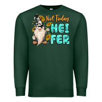 Sports Green not today heifer cow gnome Premium Sweatshirt - MaliasSmallBusiness