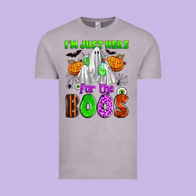 I'm Just Here For The Boos Vintage Tee Designed By Zillion Design Studio