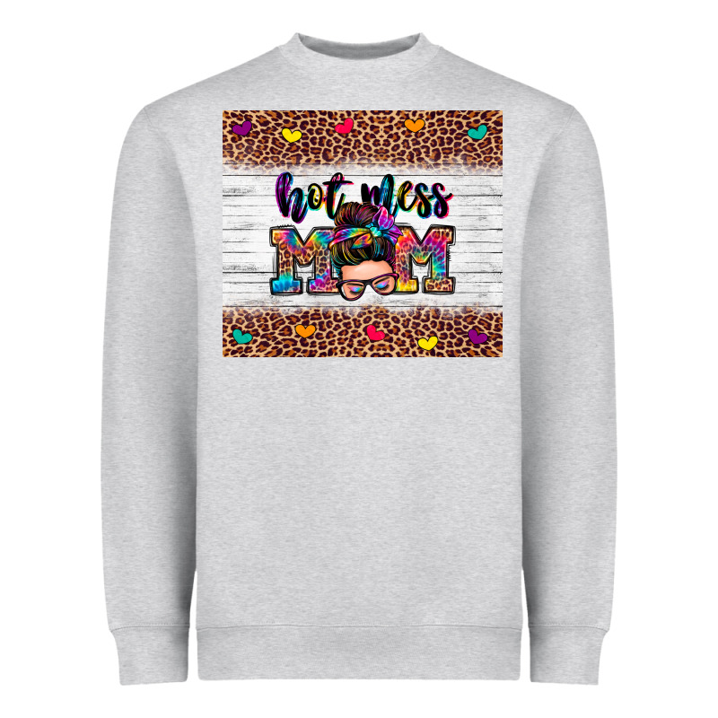 Hot Mess Mom Heavyweight Sweatshirt by Zillion Design Studio | Teevron