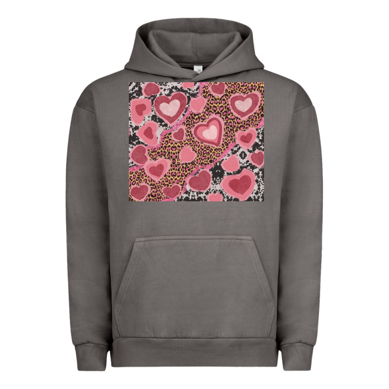 Valentine's Day Hearts With Leopard And Cowhide Urban Hoodie by RanaPortraitStore | Teevron