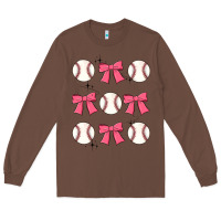 Chestnut baseball coquette bow Long Sleeve Tee - JahusDesignShop