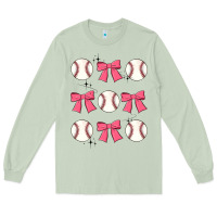 Matcha baseball coquette bow Long Sleeve Tee - JahusDesignShop
