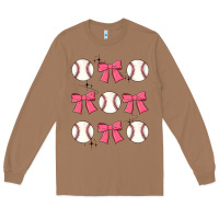 Toasted Coconut baseball coquette bow Long Sleeve Tee - JahusDesignShop