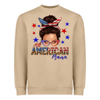 Mushroom all american mama messy bun Heavyweight Sweatshirt - texasbilliewilder
