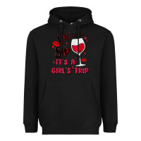 Black oh sip it's a girl's trip Heavyweight Hoodie - MaliasSmallBusiness