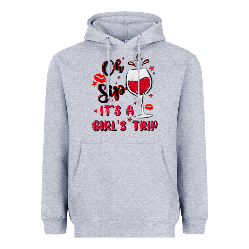 Oh Sip It's A Girl's Trip Heavyweight Hoodie by MaliasSmallBusiness | Teevron