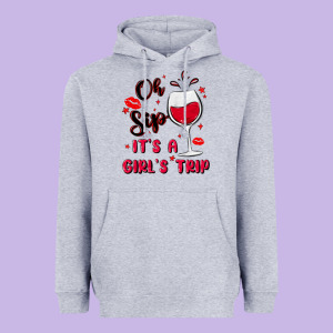 Oh Sip It's A Girl's Trip Heavyweight Hoodie Designed By Maliassmallbusiness