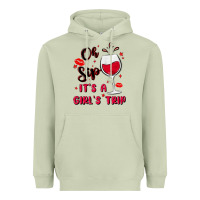 Matcha oh sip it's a girl's trip Heavyweight Hoodie - MaliasSmallBusiness