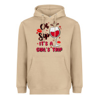 Mushroom oh sip it's a girl's trip Heavyweight Hoodie - MaliasSmallBusiness