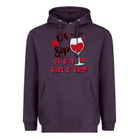 Plum oh sip it's a girl's trip Heavyweight Hoodie - MaliasSmallBusiness