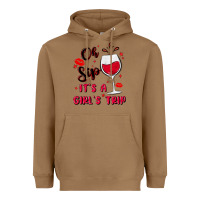 Toasted Coconut oh sip it's a girl's trip Heavyweight Hoodie - MaliasSmallBusiness