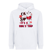 White oh sip it's a girl's trip Heavyweight Hoodie - MaliasSmallBusiness
