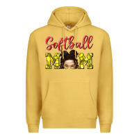 Antique Gold Softball Mom Premium Hoodie - BundleAndBundleShop