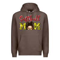 Coffee Softball Mom Premium Hoodie - BundleAndBundleShop