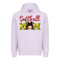 Lilac Softball Mom Premium Hoodie - BundleAndBundleShop
