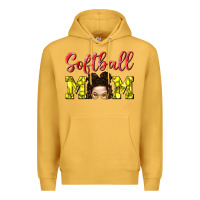 Mustard Softball Mom Premium Hoodie - BundleAndBundleShop