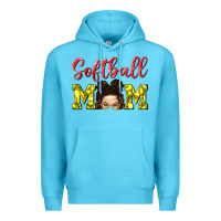 Ocean Blue Softball Mom Premium Hoodie - BundleAndBundleShop