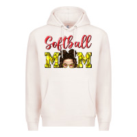 Pale Pink Softball Mom Premium Hoodie - BundleAndBundleShop