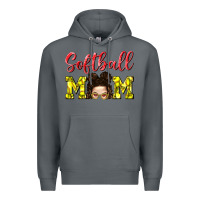 Rock Softball Mom Premium Hoodie - BundleAndBundleShop