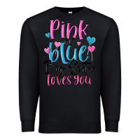 Black pink or blue big sister loves you Premium Sweatshirt - MaliasSmallBusiness