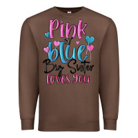Chestnut pink or blue big sister loves you Premium Sweatshirt - MaliasSmallBusiness