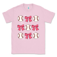 Bubblegum Pink baseball coquette bow Classic Tee - JahusDesignShop