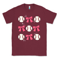 Burgundy baseball coquette bow Classic Tee - JahusDesignShop