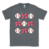 Charcoal Heather baseball coquette bow Classic Tee - JahusDesignShop