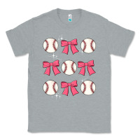 Heather Grey baseball coquette bow Classic Tee - JahusDesignShop