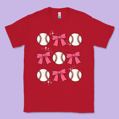 Baseball Coquette Bow Classic Tee Designed By Jahusdesignshop