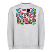 Heather Grey office squad Heavyweight Sweatshirt - Zillion Design Studio