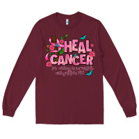 Burgundy heal cancer Long Sleeve Tee - AdoDesignShop