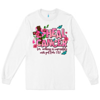 White heal cancer Long Sleeve Tee - AdoDesignShop